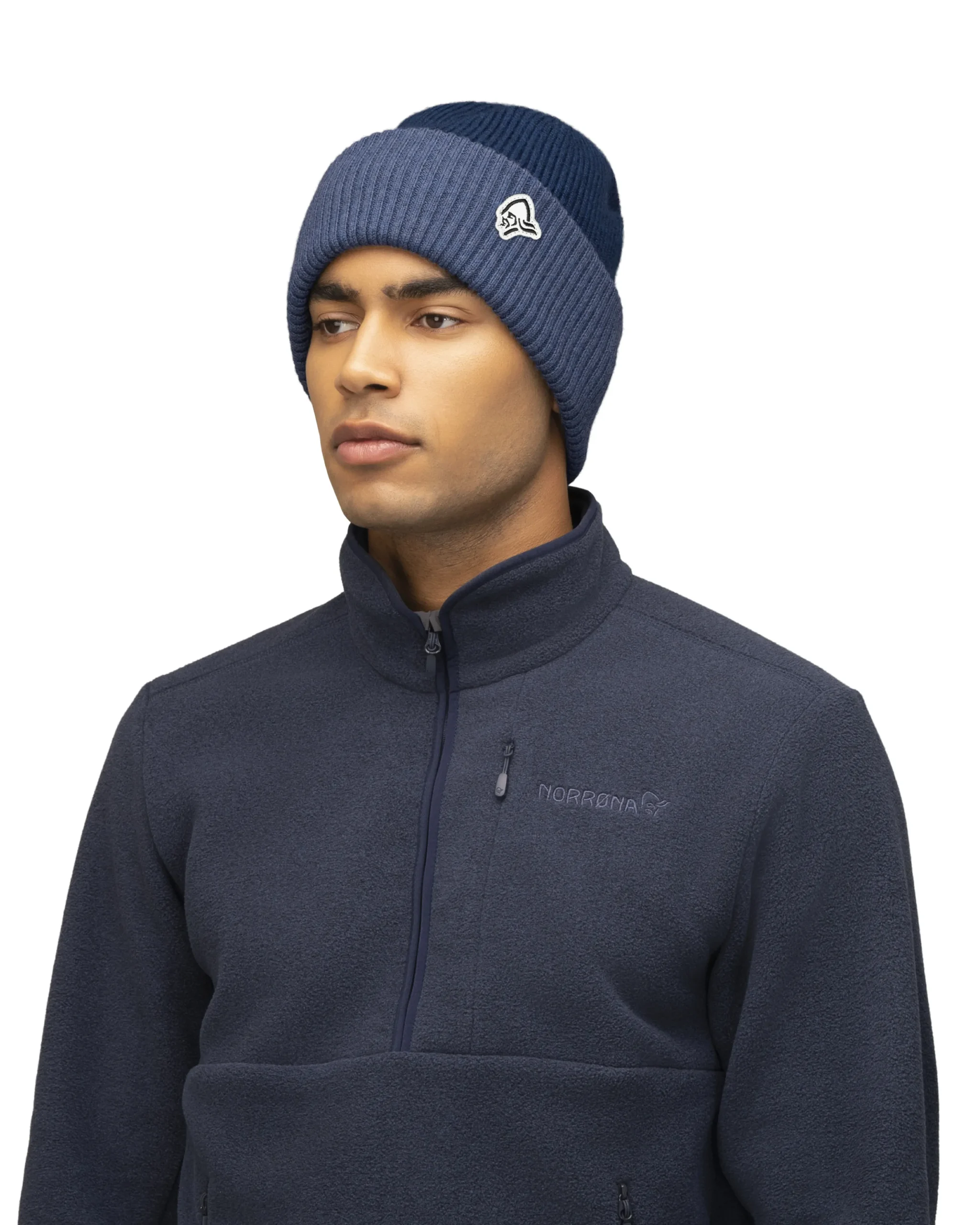 /29 heavy merinoUll contrast Beanie